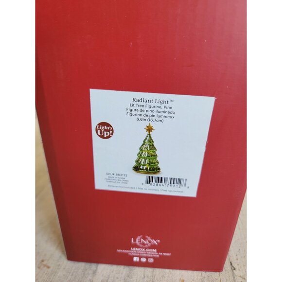 Lenox radiant light lit tree figurine Pine Xmas home decor light up - Picture 6 of 6